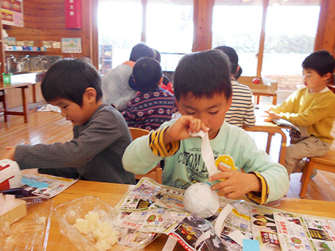 りんごの小物入れ作り02